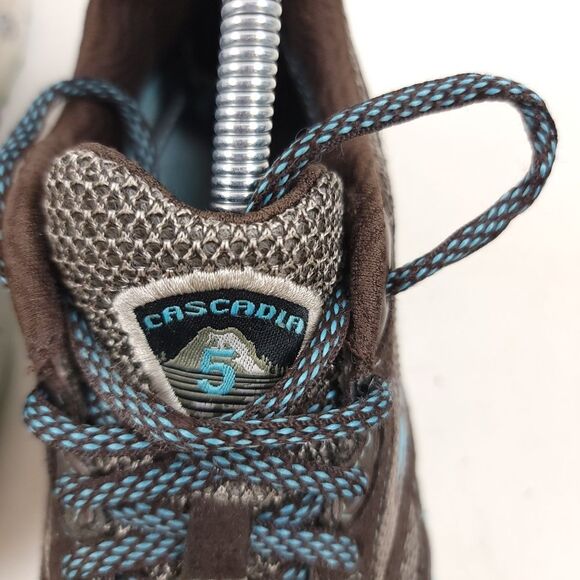 Brooks Cascadia 5 Women’s Trail Running Shoes Size 7.5 Brown Teal Blue - Picture 12 of 13